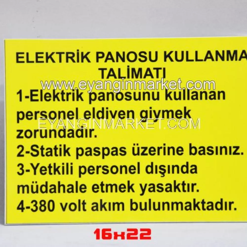 16X22 Elektrik Panosu Kullanma Talimatı